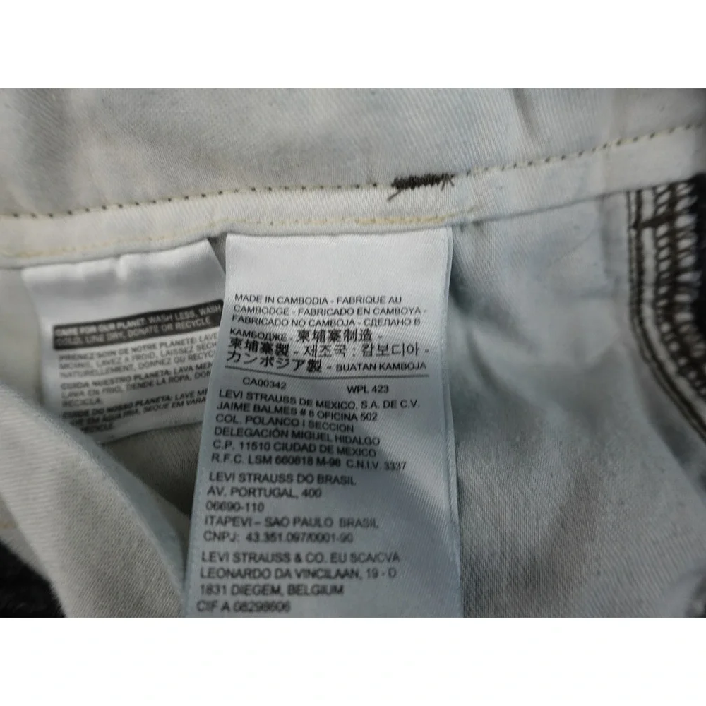 Levi's‎ Linen Blend Shorts Mens 32 Charcoal Gray Heathered 52438-0018